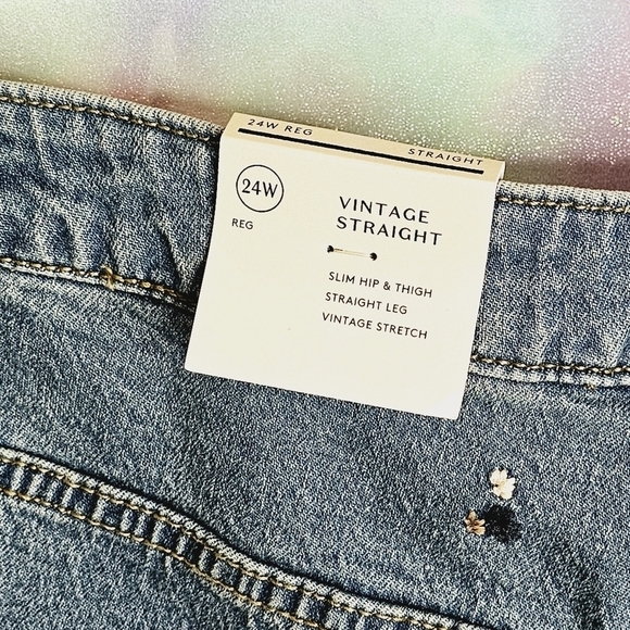 NWT Universal Thread Plus Size Vintage Straight Floral Jeans Size 24W - Picture 7 of 11